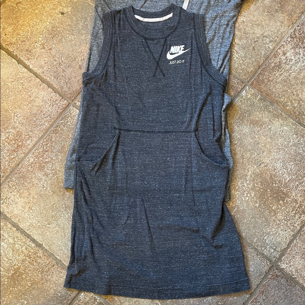 Nike Charcoal and Heather Gray sweatshirt dress set - Picture 2 of 3